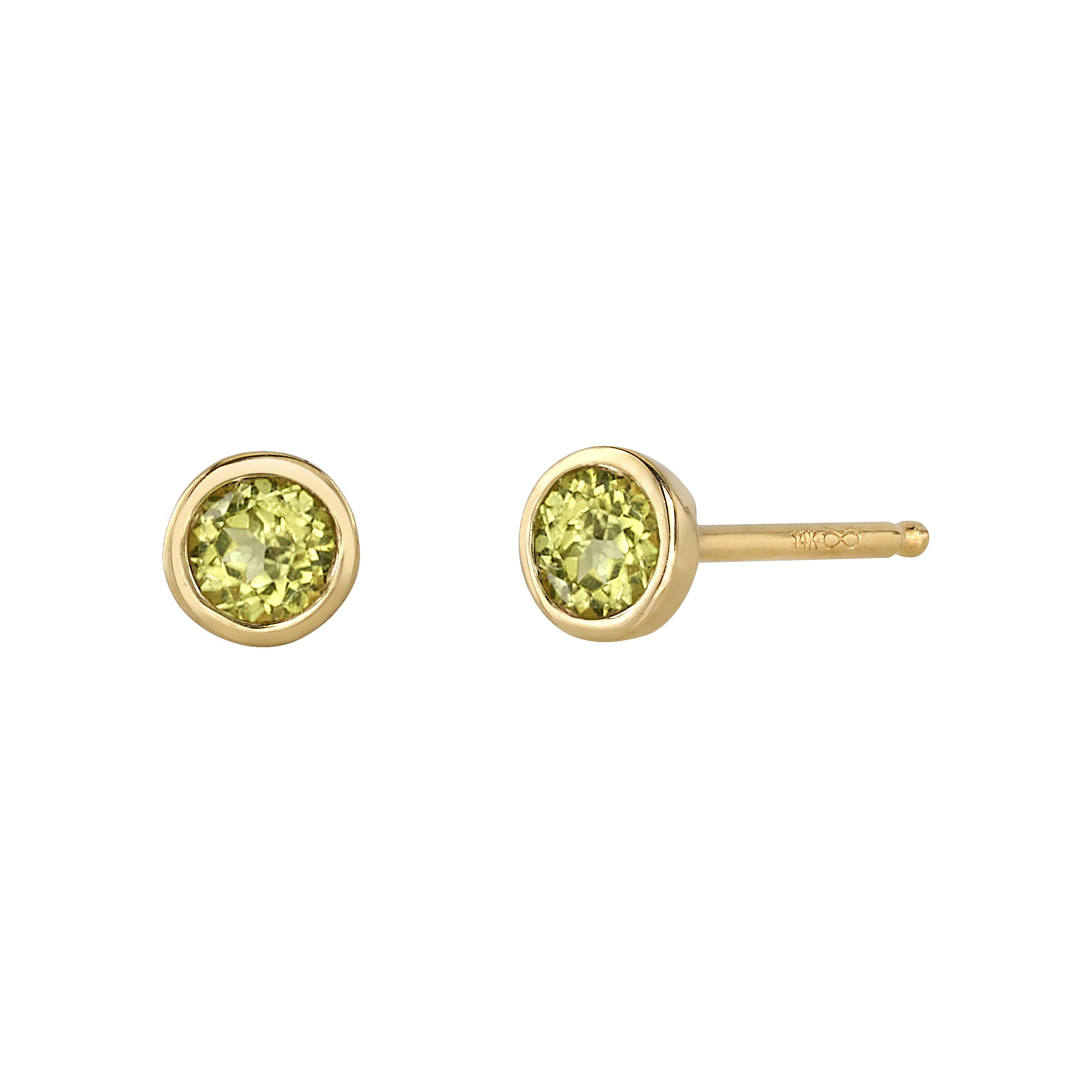 Peridot Earrings 9ct Yellow Gold Studs Minimalist Marquise – OJewellery