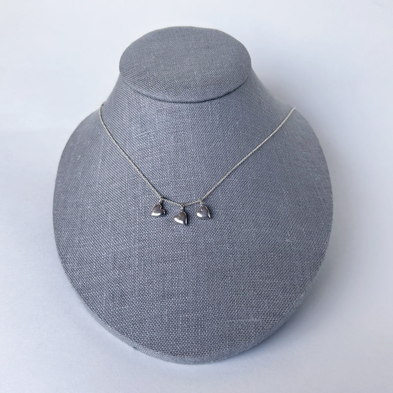 PUFFY SILVER HEART CHARM