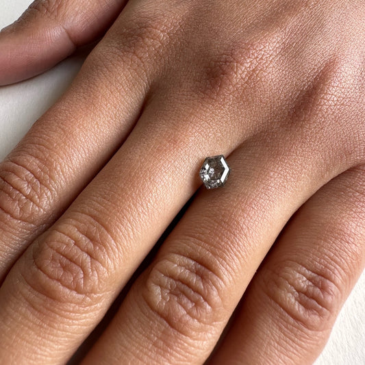BESPOKE SALT & PEPPER DIAMOND RING