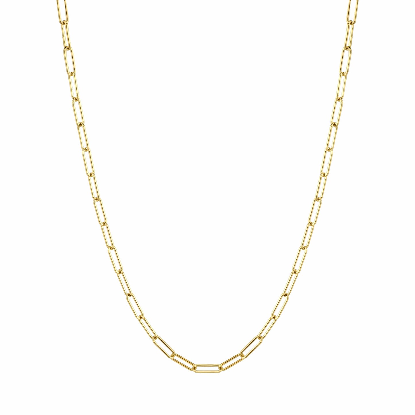 Staple Chain Necklace 14K Yellow Gold / 16In