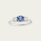 SAPPHIRE AND DIAMOND THREE STONE RING